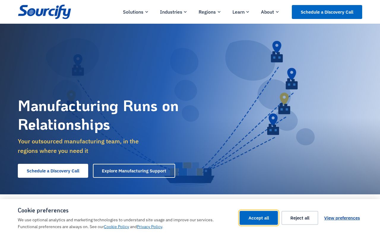 The sourcify.com homepage, first screen