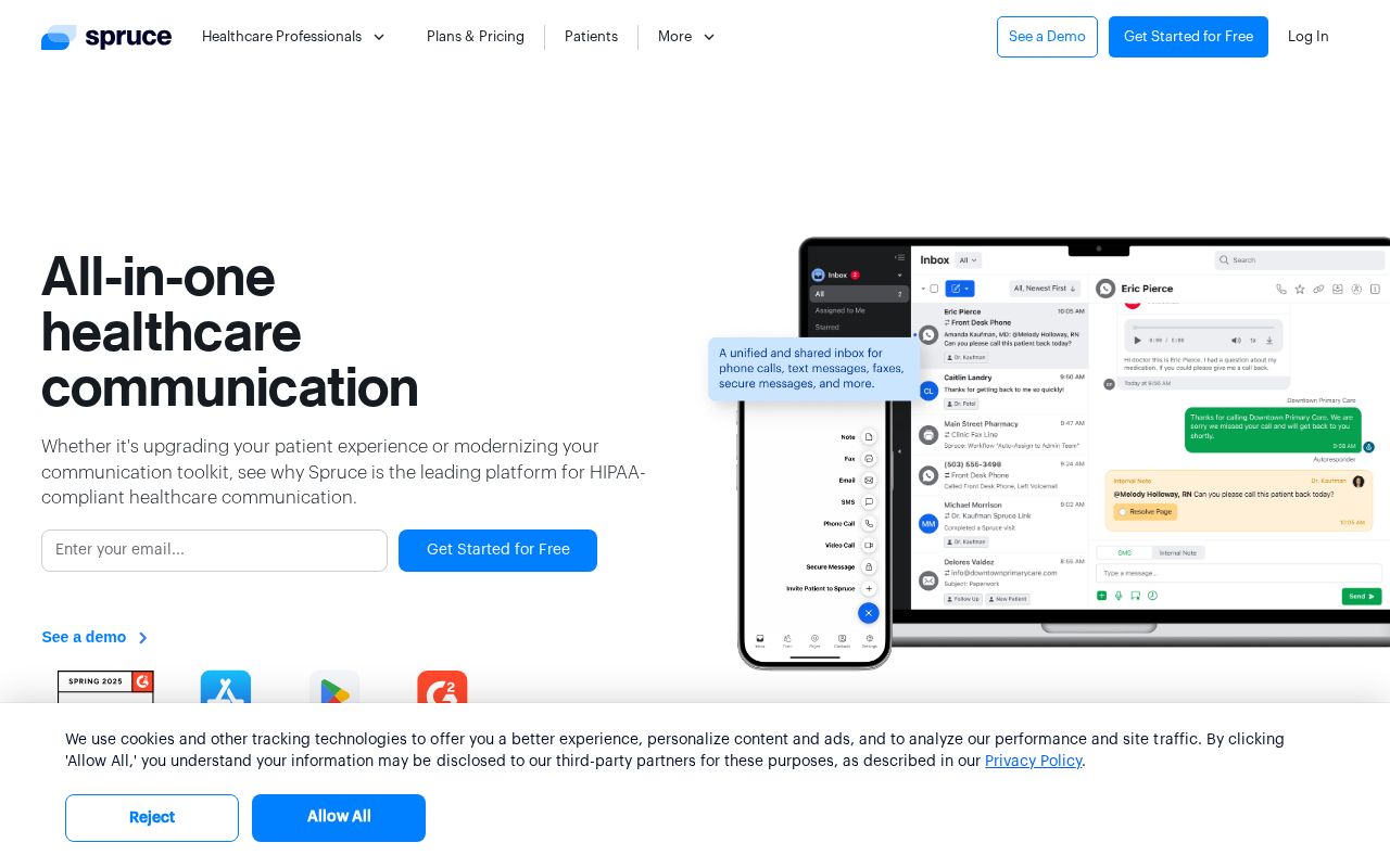 Screenshot of sprucehealth.com