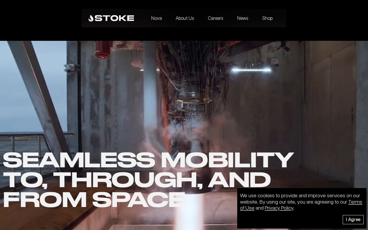 The stokespace.com homepage, first screen