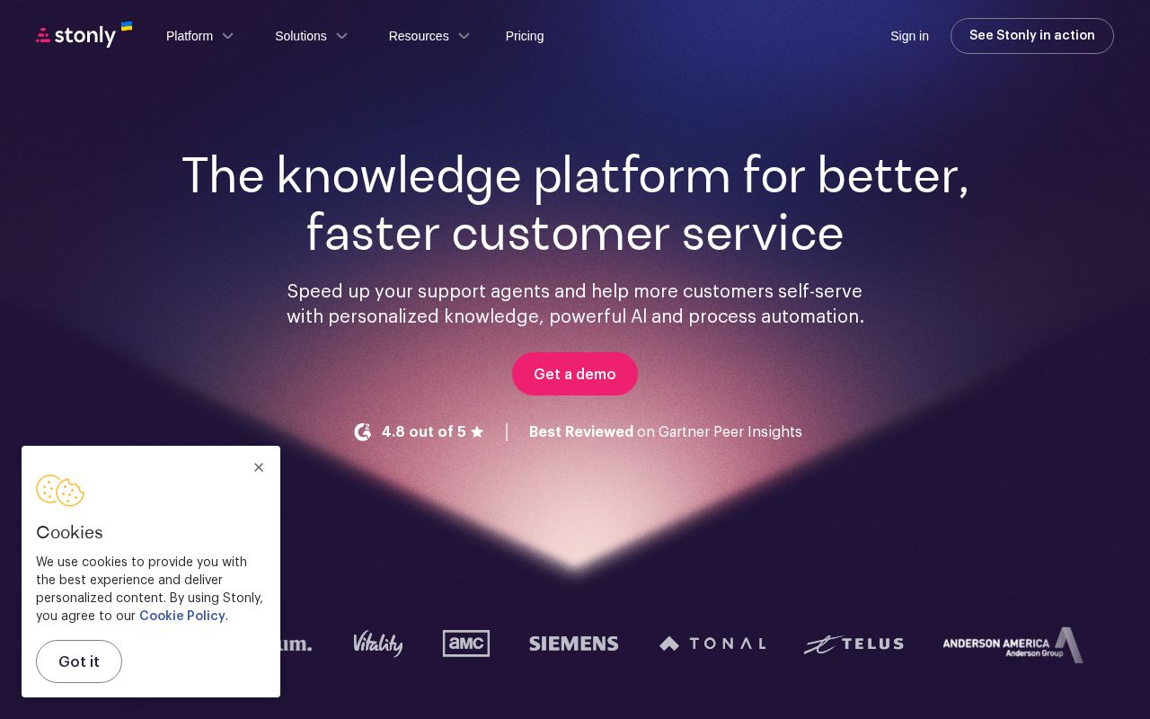 Screenshot of stonly.com