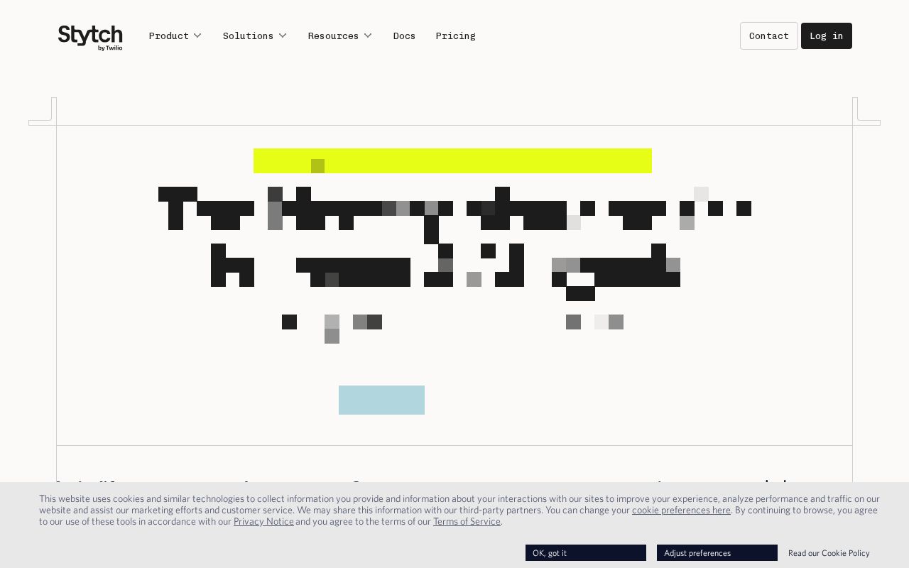 Screenshot of stytch.com