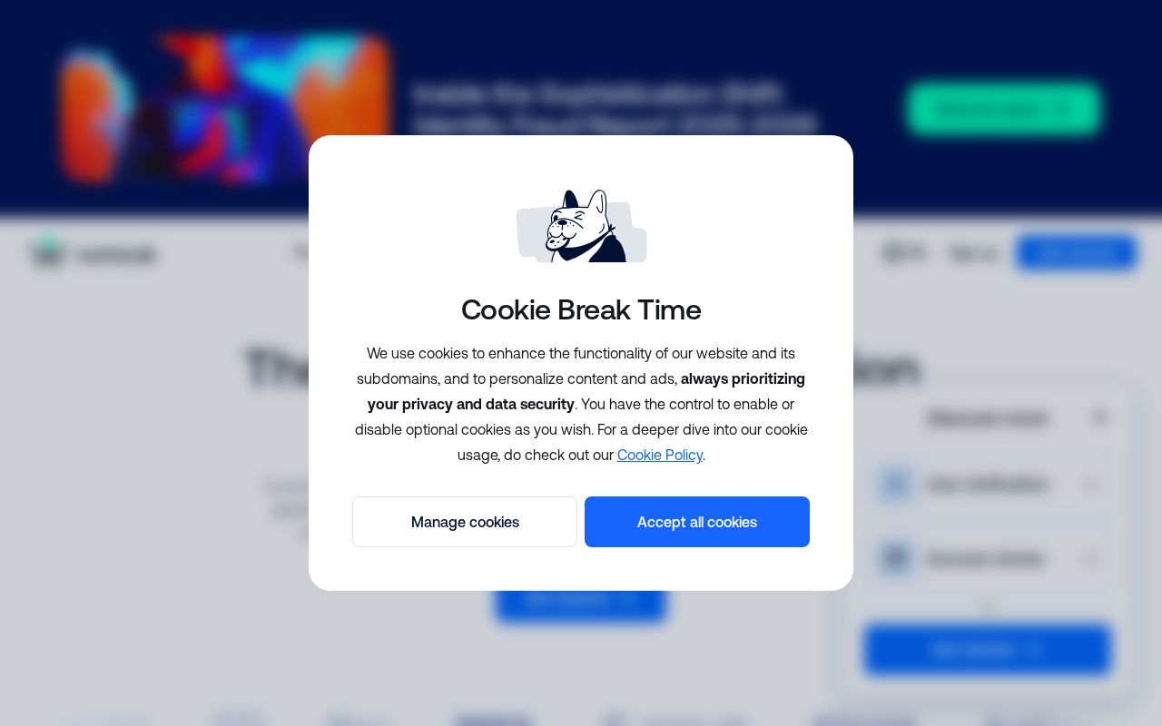 Screenshot of sumsub.com