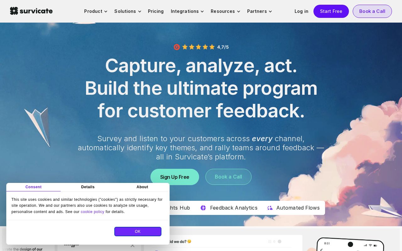 Screenshot of survicate.com
