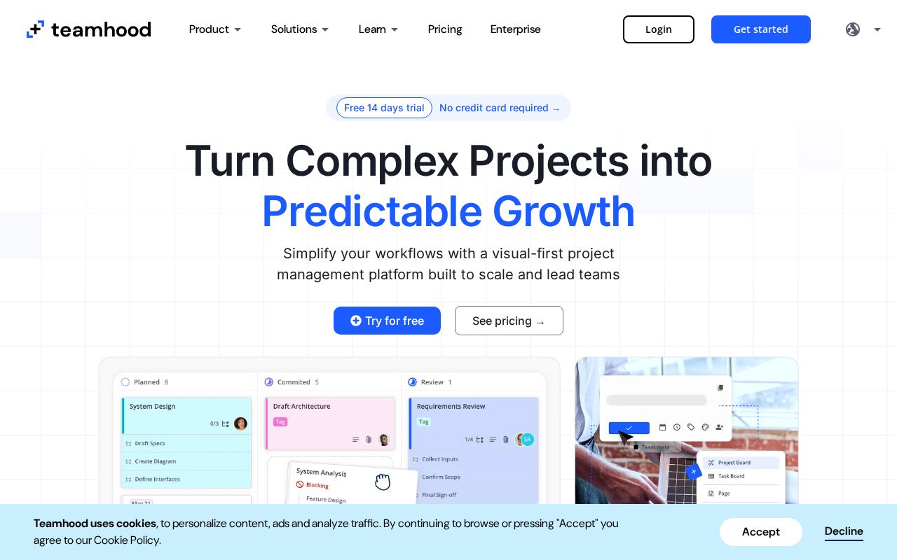 Screenshot of teamhood.com