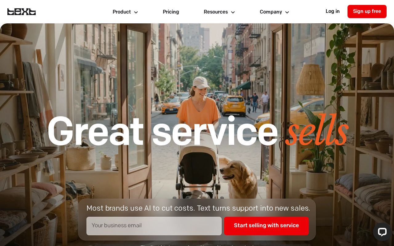 Screenshot of text.com