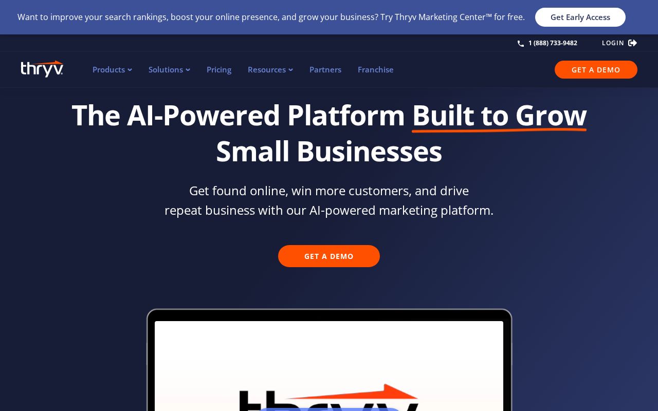 Screenshot of thryv.com