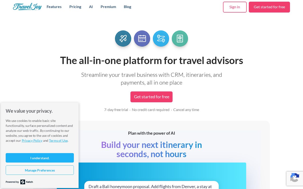 Screenshot of traveljoy.com
