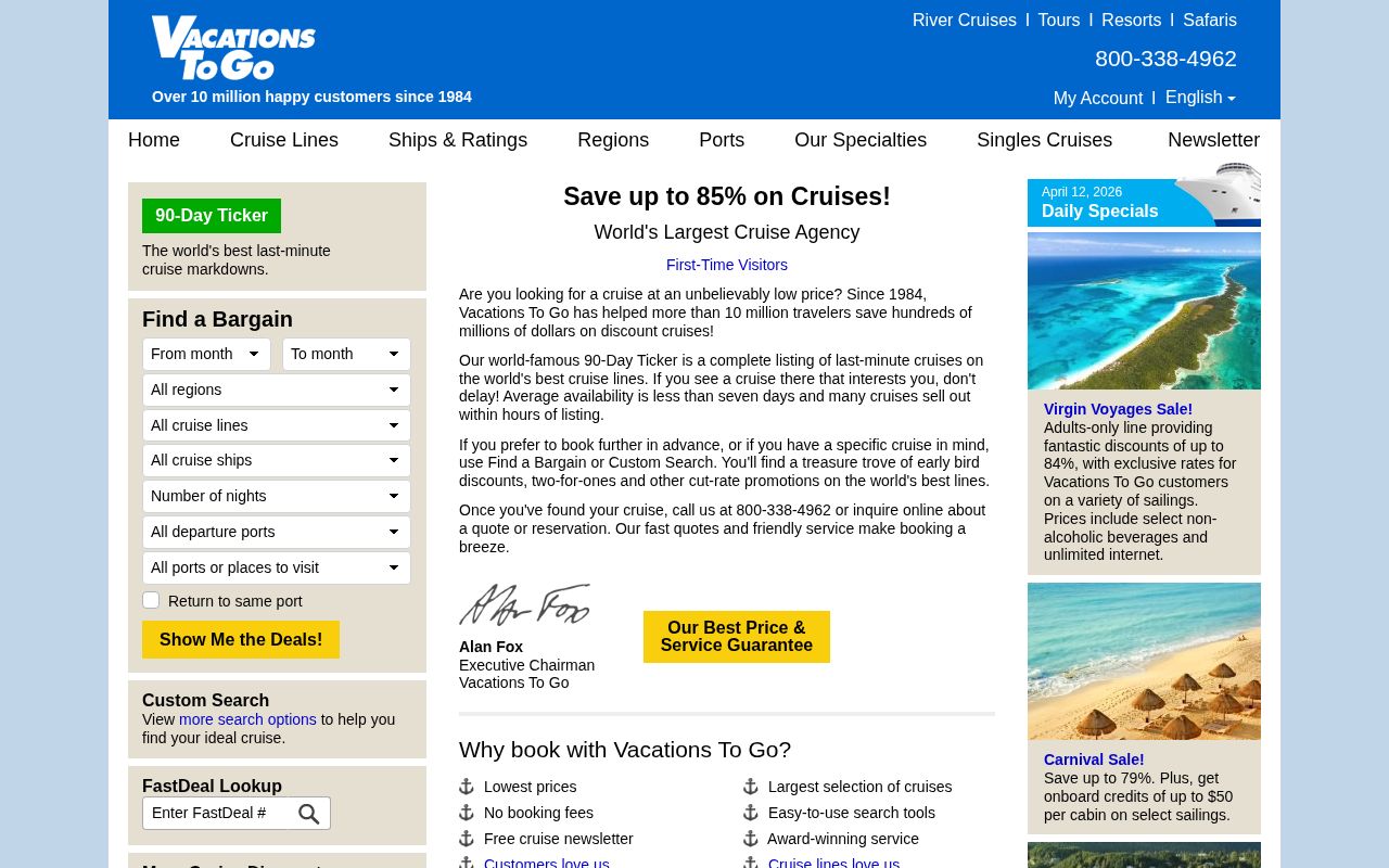 Screenshot of vacationstogo.com