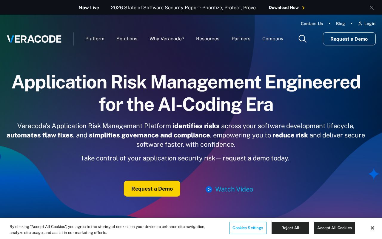 Screenshot of veracode.com