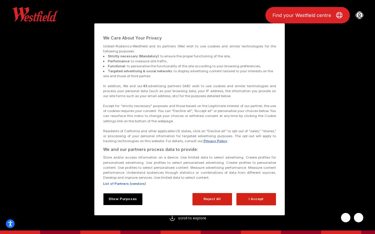 Screenshot of westfield.com