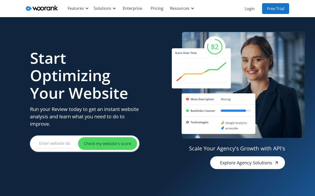 Screenshot of woorank.com