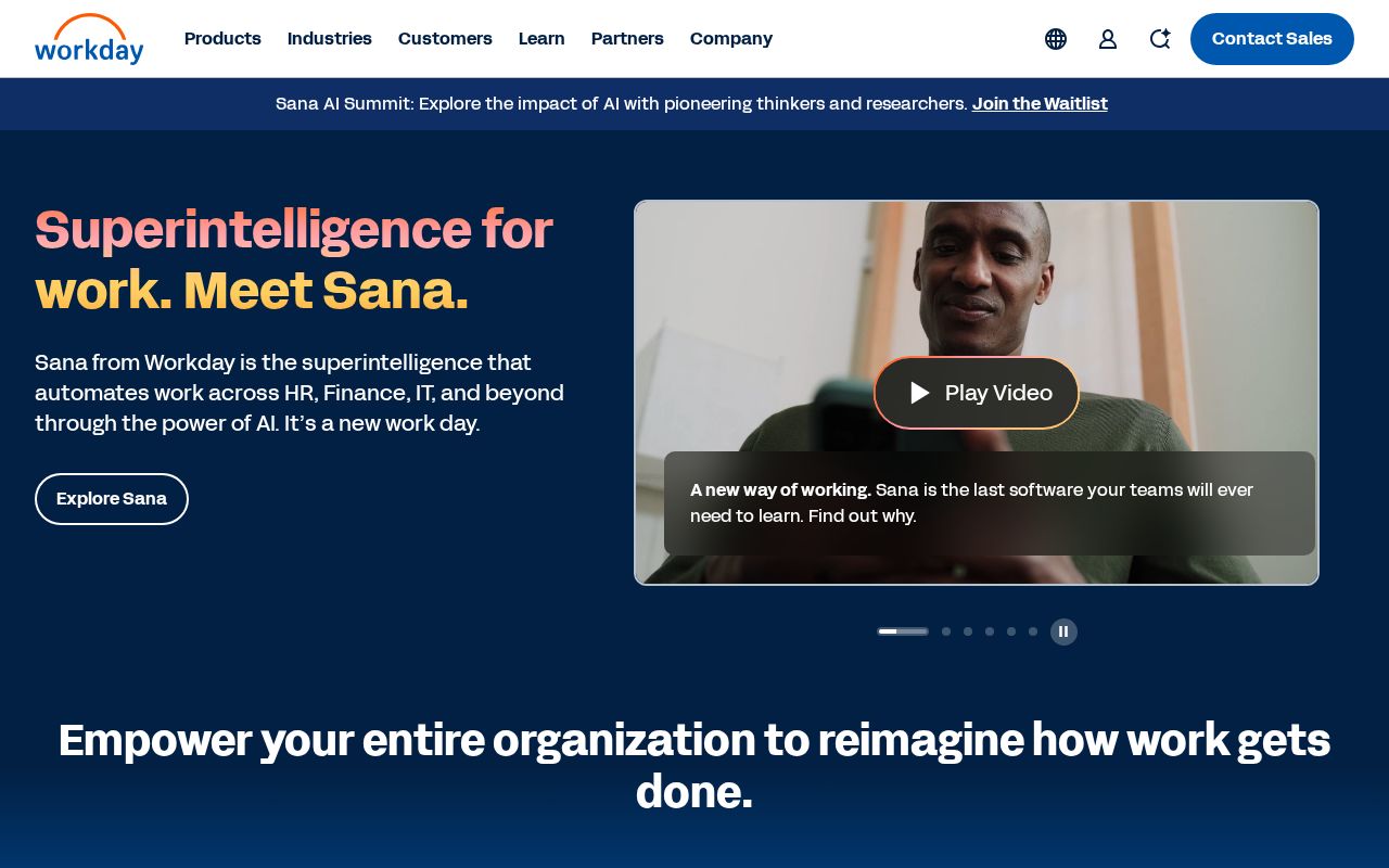 Screenshot of workday.com