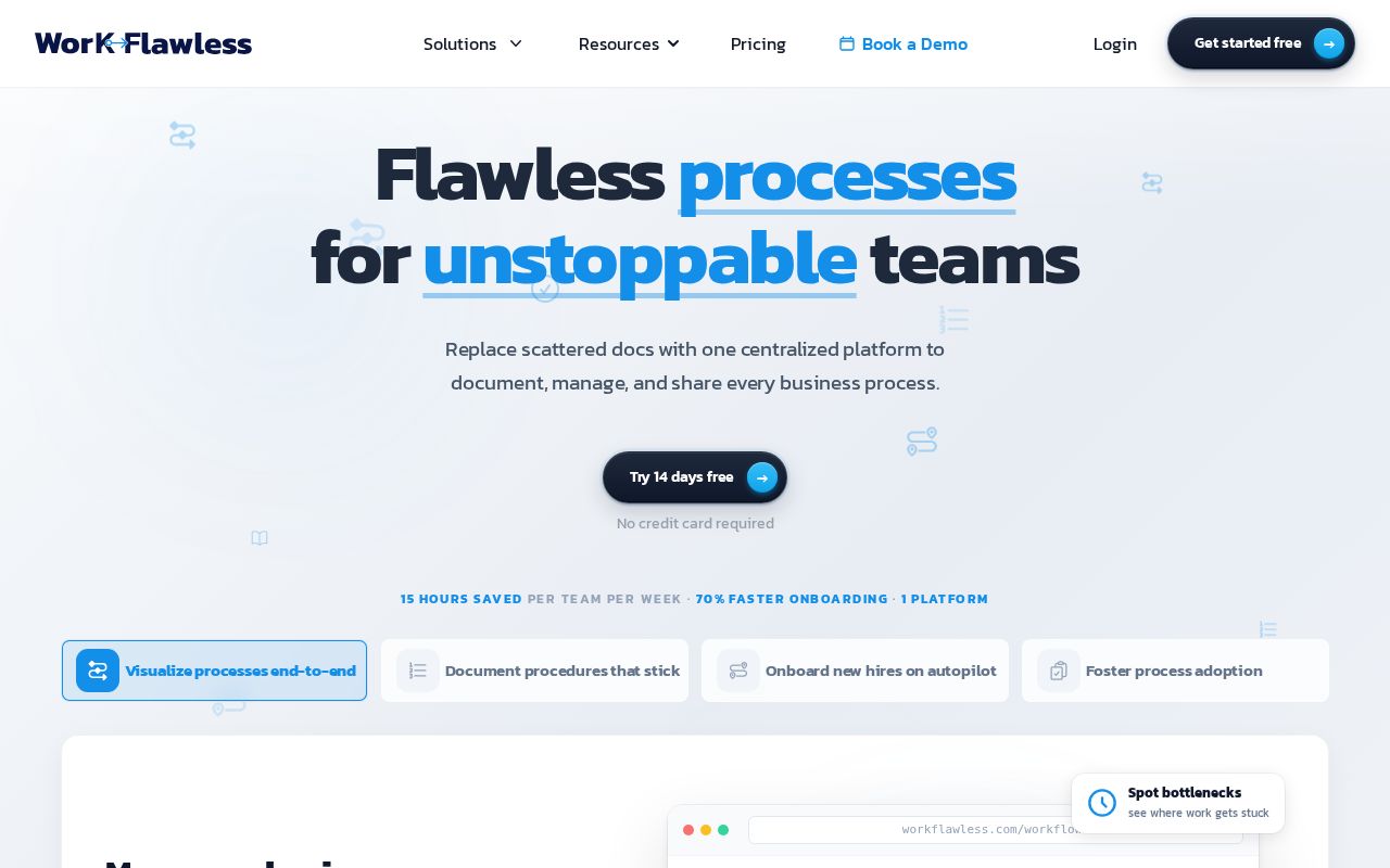 Screenshot of workflawless.com