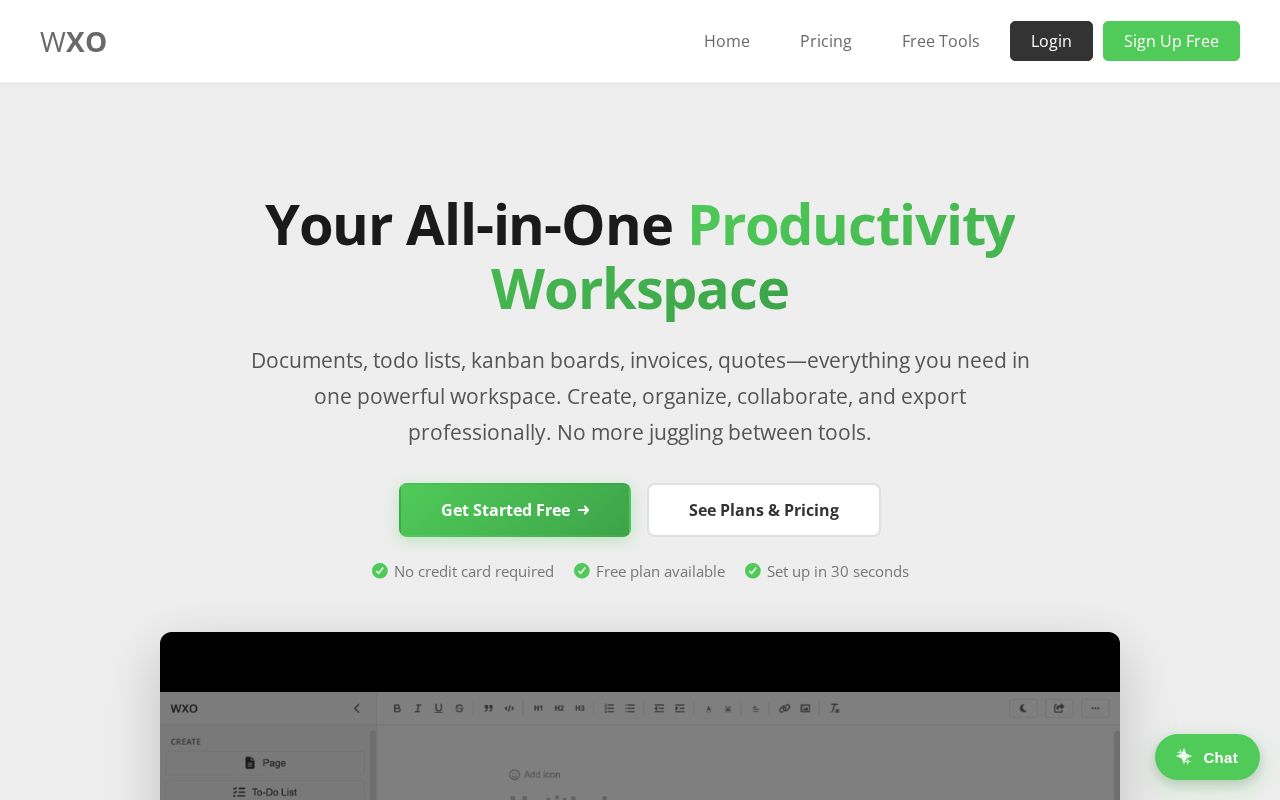 Screenshot of writexo.com