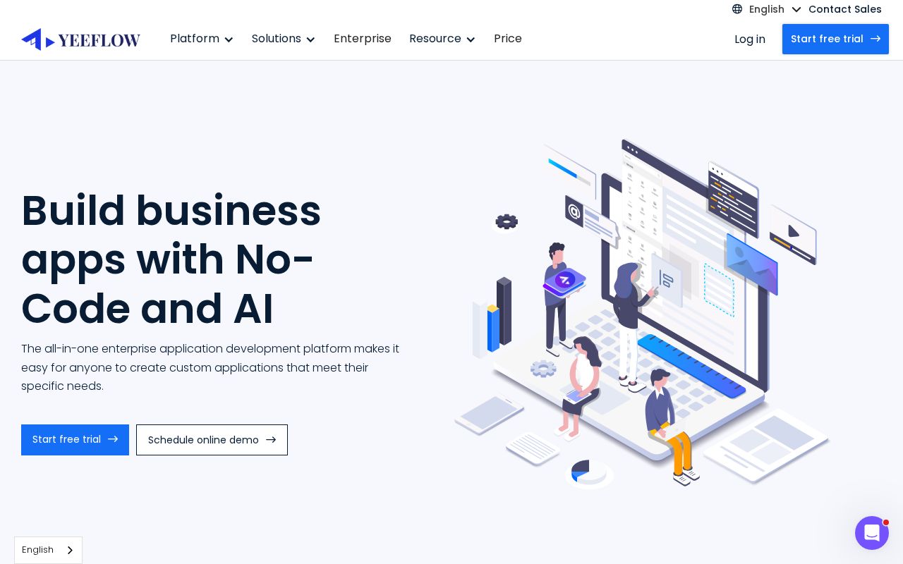 Screenshot of yeeflow.com