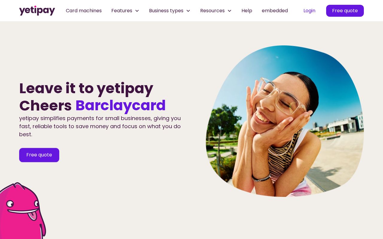 Screenshot of yetipay.me