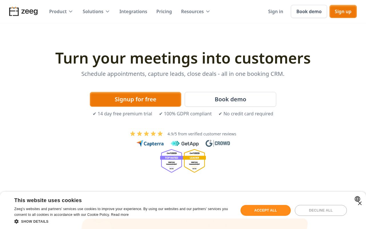 Screenshot of zeeg.me