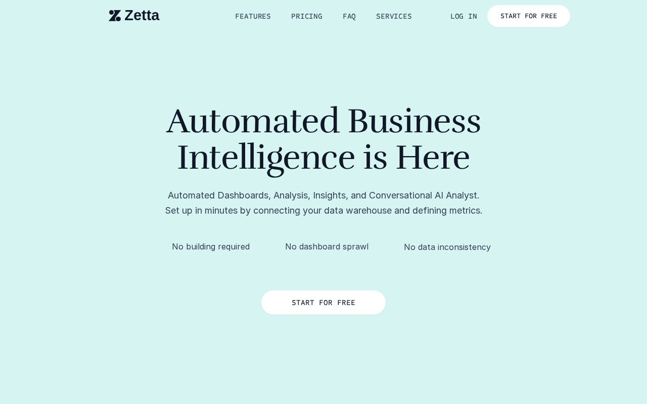 Screenshot of zettadata.ai